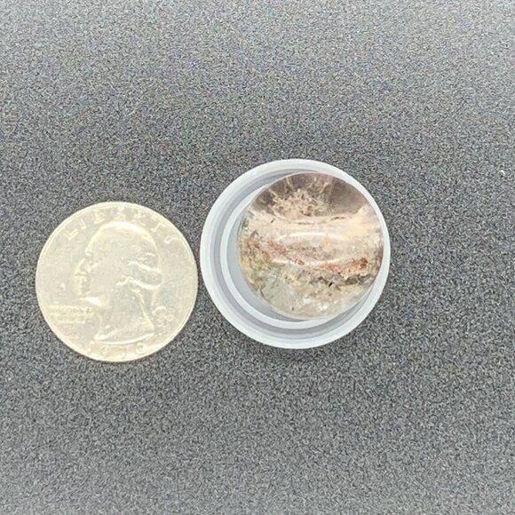 Natural Light Pink Phantom Quartz Sphere, Crystal Ball - Picture 3 of 3